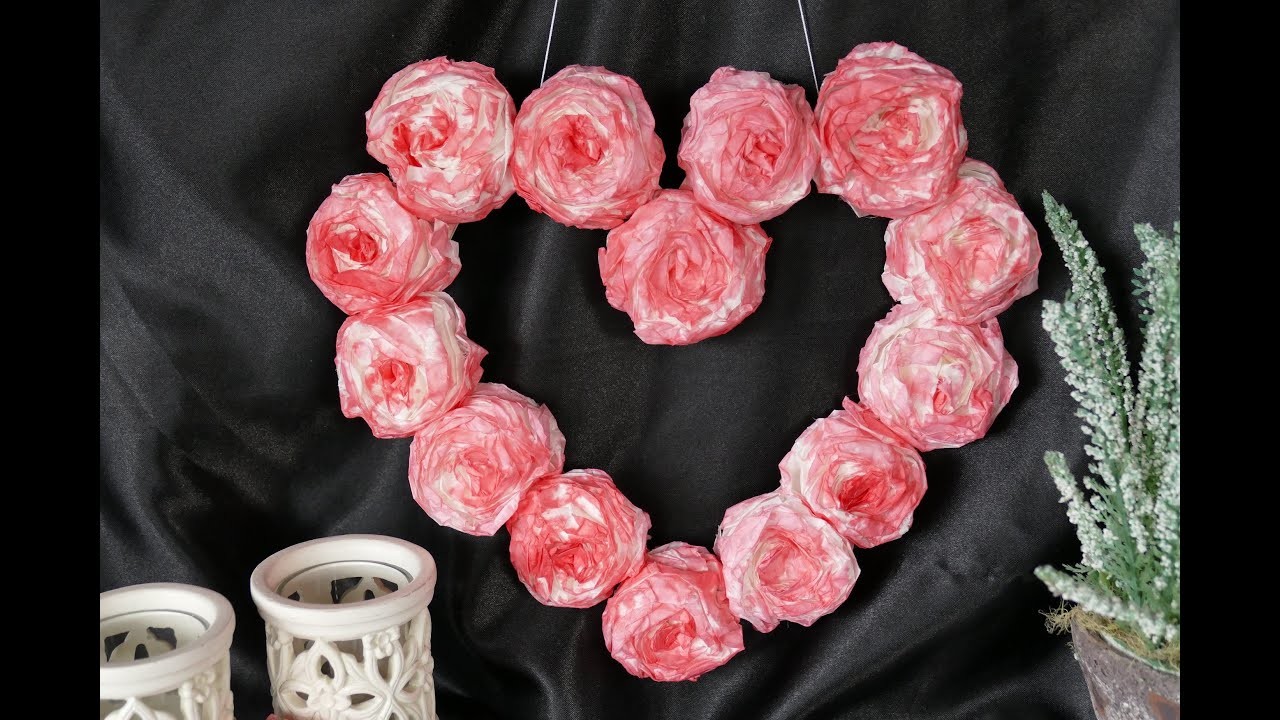 DIY Herz – Herz mit Blüten – DIY Blüte – Muttertag – Heart crafting – Tinker corazón – einfach