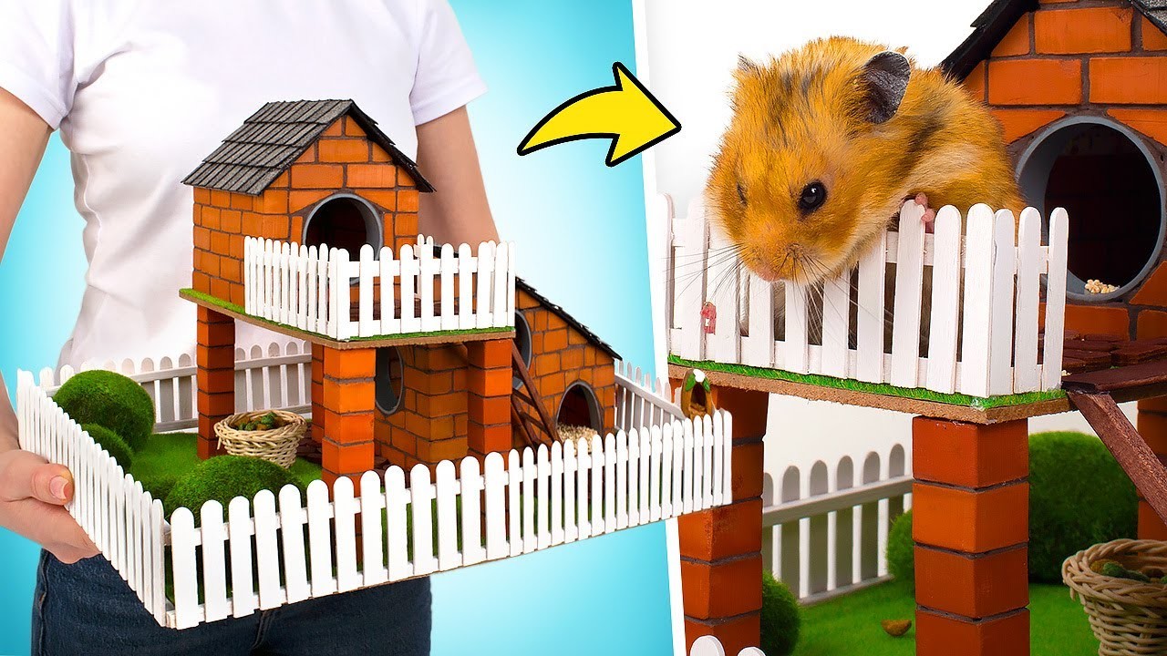 DIY Miniatur-Hamster-Spielplatz aus Mini-Ziegeln ????????❤️