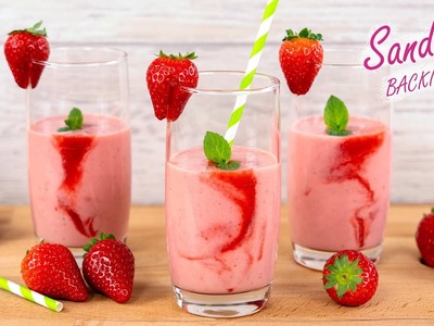 Erdbeer Vanille Shake ???? schnell und einfach zubereitet | Milchshake Rezept | Sandras Backideen