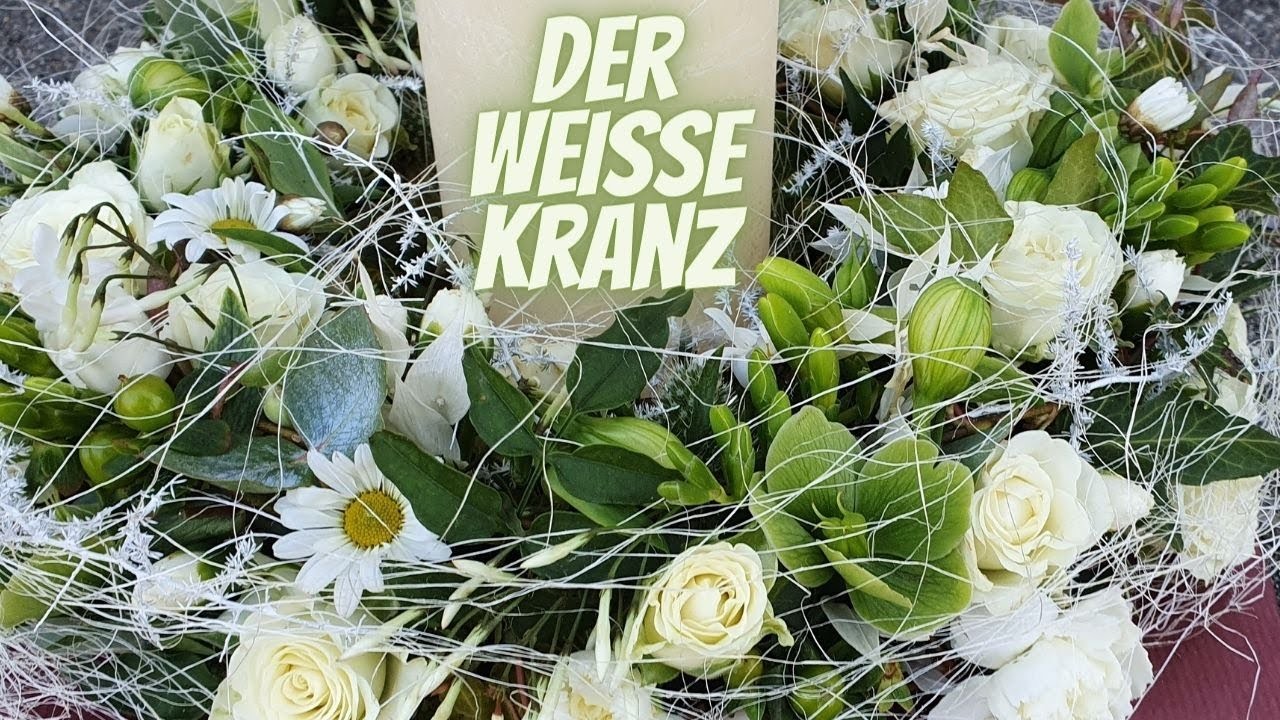 Floristik Anleitung - Blumenkranz weiss selber machen - Tischdeko Idee Hochzeit - DIY Anleitung