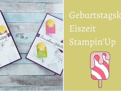 Geburtstagskarte basteln. Eiszeit. Stampin'Up