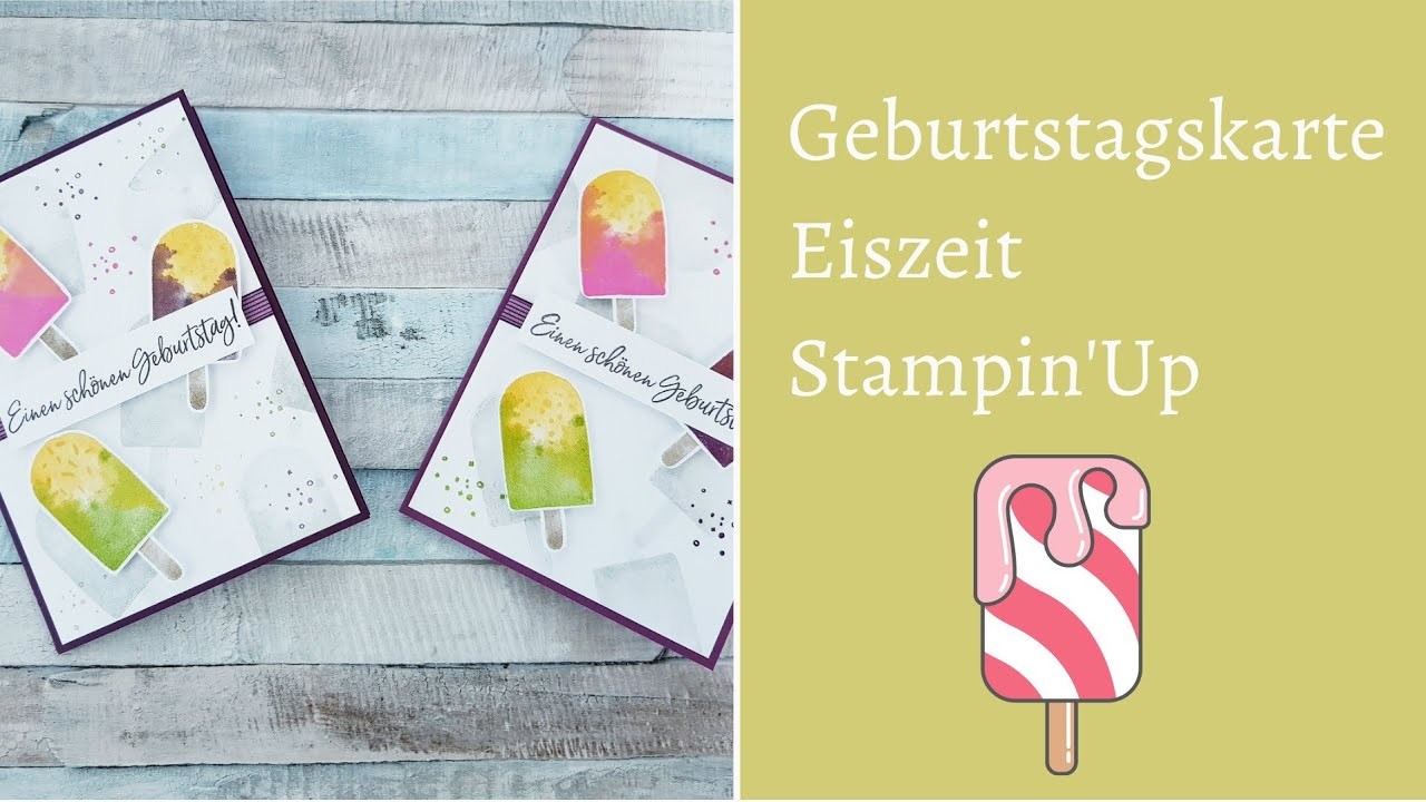 Geburtstagskarte basteln. Eiszeit. Stampin'Up