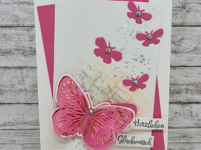 Glückwunschkarte Butterfly Brilliance in den neuen In Colors