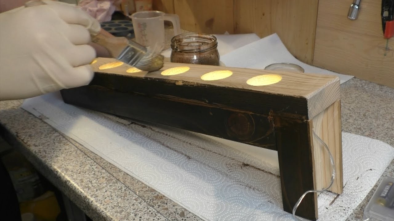 Holzlampe mit Epoxidharz herstellen und pimpen! DIY Inspiration [Teil 2.3]