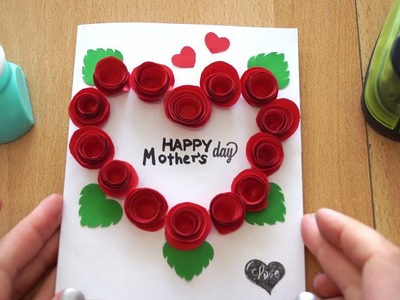 Kreativ mit Lena ???? Karte zu Muttertag basteln ???? Mother's day Card ???? Heart roses greeting card