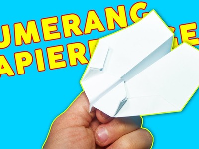 Origami Bumerang Papierflieger der zurück fliegt. Papierflieger selbst basteln. Beste Flugzeug