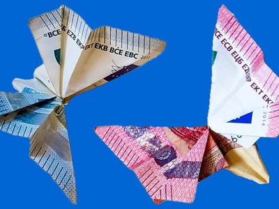Origami Schmetterling aus Geldschein selber falten | Geldgeschenk zum Geburtstag