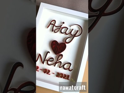 Quilling typography|| paper art|| rawatcraft|| quilling designs