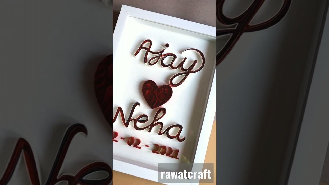 Quilling typography|| paper art|| rawatcraft|| quilling designs
