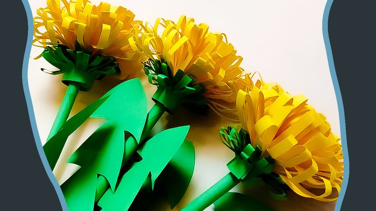 Schöne Löwenzahn Blumen basteln mit Papier im Frühling | Tolle Deko Bastelideen