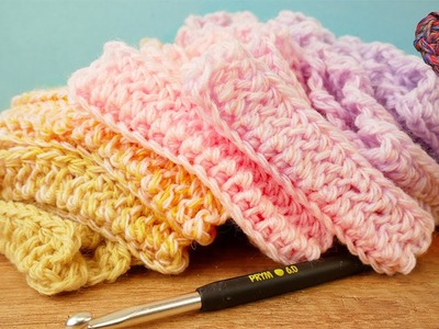 Schöner Frühlings Schal mit Farbverlauf | einfaches Muster in halben Stäbchen