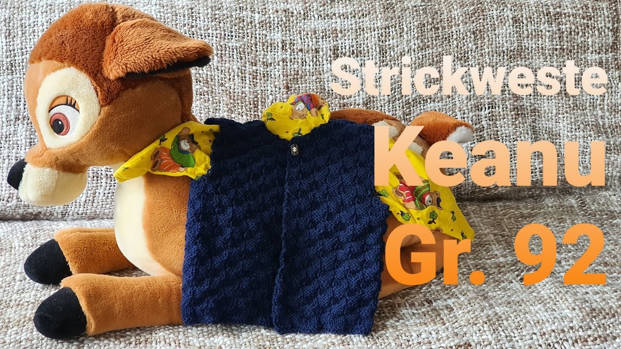 DIY | No 35 | Strick-Weste Keanu | kostenlose Strickanleitung für eine Jungsweste in Größe 92