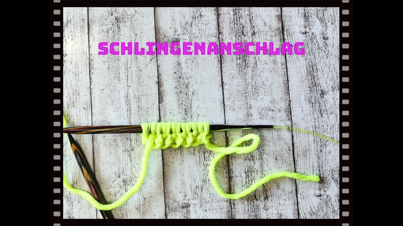 Einfachen Schlaufenanschlag.Schlingenanschlag stricken