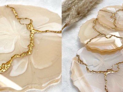 Resin Untersetzer Goldriss (#shorts) | Resincoaster