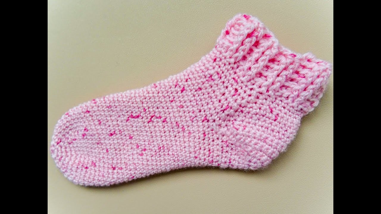 Socken häkeln Größe 26-27.Kindersocke häkeln. Maschenschäfchen