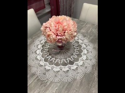 Tischdeckchen "Pusteblume" mit Perlen