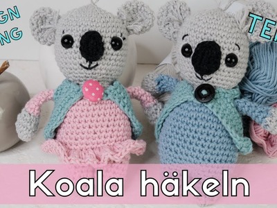 Wie man einem Koala häkelt - Teil 3 - Klamotten häkeln für Tierchen - Einfach und schnell!