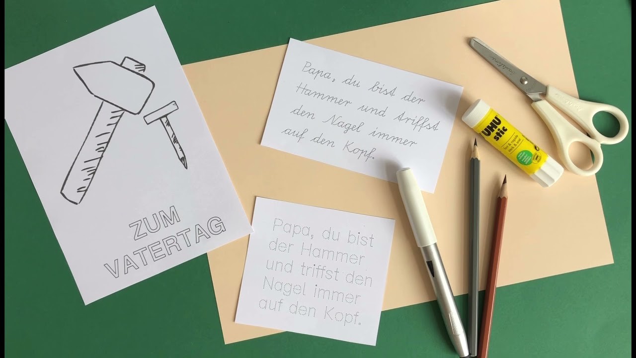 Klasse 1 und 2 - Vatertagskarte