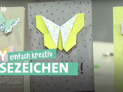 Origami-Schmetterling als Lesezeichen | DIY einfach kreativ