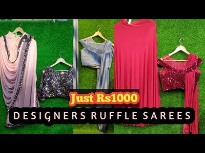 Rs1000 Designer 1 minutes frill  Ruffle sarees | Bollywood Style Latest Sarees | Micki fashion