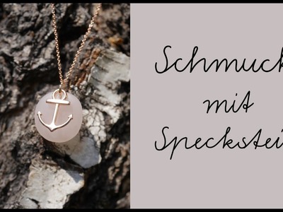 Schmuck mit Speckstein - Kette mit Anker in - DIY Geschenkideen