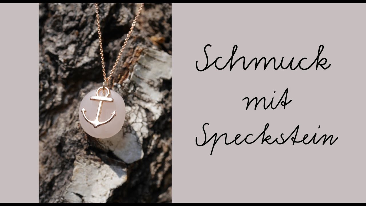 Schmuck mit Speckstein - Kette mit Anker in - DIY Geschenkideen