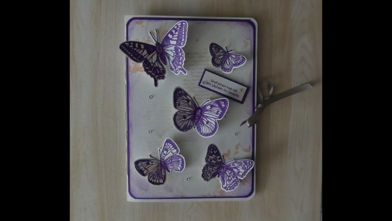 Stampin up schnelles Notizheft mit Schmetterlingen