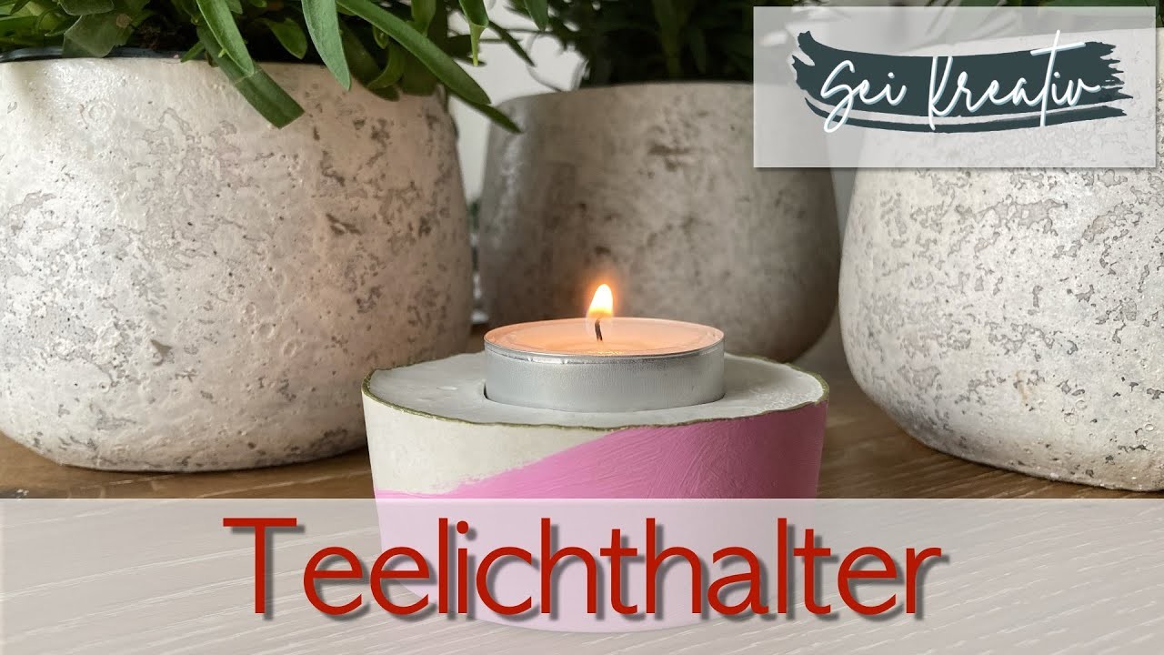 Teelichthalter | Teelicht | Muttertag | Kerzen | Wachs | Gips | Deko | Farben | Sei Kreativ