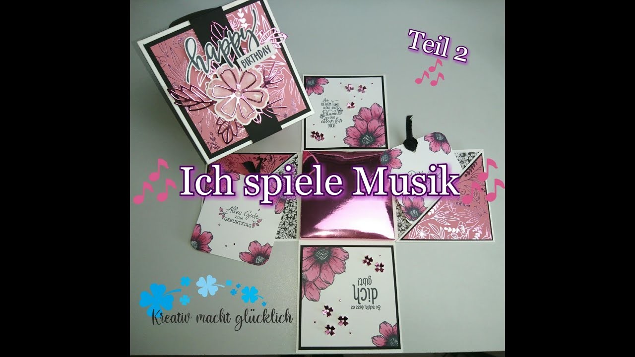 Tutorial Musik - Explosionsbox Teil 2. Stampin`Up!.  besondere Geschenkidee. DIY